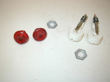 Translucent Red Leaf Contact Buttons With Contact Sets (Button Height 1 1/4) (Item #5) $10.99