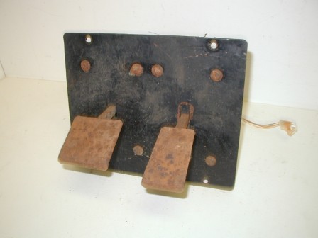 Midway / Cruis'n World Gas and Brake Pedal Assembly (Rusty Will Need To Be Painted & Cleaned Up) (Item #11) $69.99