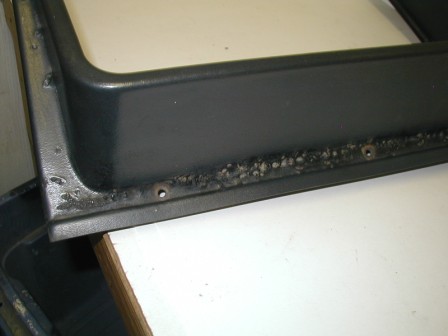 Atari / Pole Position Dash Board (Cigarrette Burns On Top Edge) (Item #49) (Burnt Area Image 1)
