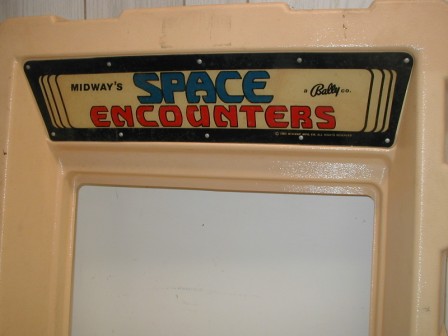 Space Encounters Plastic Monitor Bezel and Marquee (Item #23) (Image 2)