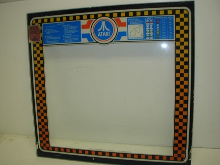 Atari / Pole Position Monitor Glass (Paint Flaking Lower Right Corner / Worm Spot Lower Left Corner) (Item #22) $54.99