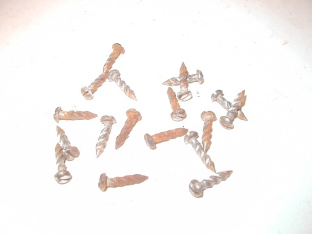 Bally Leg Leveler Plate Screw Nails (Some Of Thes Are Really Rusty) (Item #8)  $3.99